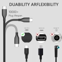 Laptop Charger-45W USB-C Power Adapter Compatible with HP Chromebook,Fast Charging for USB C Laptop Charger,6FT Type C Power Cord - Image 4