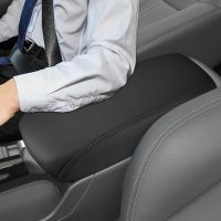 INTGET Center Console Cover for 2026 Honda HRV/HR-V Accessories 2023 2024 2025 Leather Car Armrest Arm Rest Box Lid Middle Console Seat Cover Protector (Black Stitches, 2023+) - Image 3