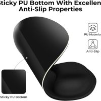 EooCoo Ergonomic Mouse Pad with Gel Wrist Rest Support Middle Concave Design, Relieve Wrist Pain Mousepad, Non-Slip Base for Laptop, Computer, Office Desk Accessories, Carpal Tunnel Syndrome - Image 7