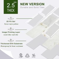 STICKGOO 10-Sheet Subway Tile Peel and Stick Backsplash, Self Adhesive Vinyl Wall Tiles, Stick on Backsplash for Kitchen and Bathroom(Thicker Design) - Image 7
