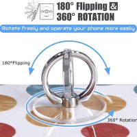 Transparent Phone Ring Holder Grip - EI Sonador Clear Cell Phone Ring Stand Holder Finger Grip Kickstand 360° Rotation, Compatible with Most of Phones, Tablets and Case (2 Silver Diamond) - Image 3