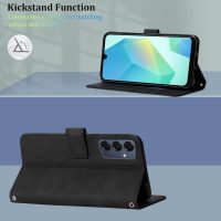 for Samsung A16 5G Case Wallet,Card Holder Slots Wrist Strap TPU Interior Protective Phone,Stand PU Leather Folio Flip Cases Cover for Galaxy A16 (Black) - Image 4