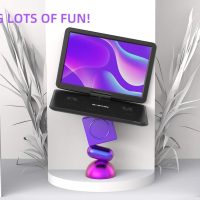 17.5"" Portable DVD Player with 15.6"" Large HD Screen, 6 Hours Rechargeable Battery, Support USB/SD Card/Sync TV and Multiple Disc Formats, High Volume Speaker, Black - Image 8