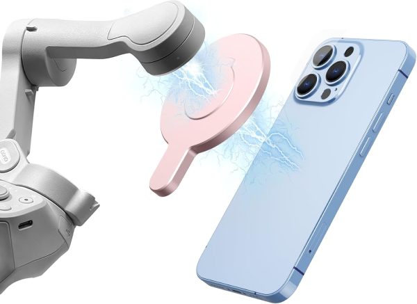 Magnetic Phone Clamp for DJI, Adapter Mount for Gimbal Stabilizer Osmo Mobile 7 7P SE 6 5 4, DJI OM Accessories Fit for Magsafe iPhone Android Smartphone