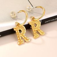 Gold Earrings with Charm Personalized Letter Drop Dangle Earrings for Women Dainty Jewelry - Image 2