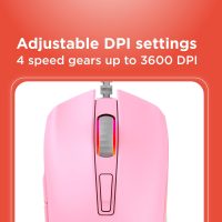 RadioShack Pink RGB Wired Backlit Gaming Mouse - Image 2