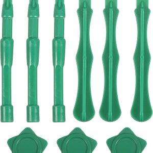 9pcs Universal Plastic Spudger Crowbar Pry Bar Opening Repair Tools for Cellphone Mobile Phone Tablet Laptop PC, Green