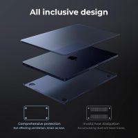 EooCoo Ultra Thin Armor Compatible with MacBook Air 13 inch Case M4 2025 2024-2022 M3 M2 A3240 A3113 A2681, 100% Match Midnight, Air 13.6" Matte Protective Case with Keyboard Skin, Midnight Clear - Image 8
