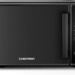 Chefman Countertop Microwave Oven 0.9 Cu. Ft., 900 Watts with 10 Power Levels, 6 Cooking Presets with One-Touch Express Cook, Eco Mode, Child Safety Lock, & Mute Button - Black