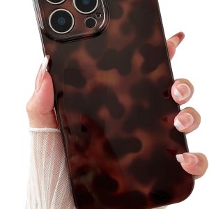 Compatible with for iPhone 13 Pro Case, Tortoise Shell Chic Amber Brown Print Leopard, Classic Soft TPU Protective Shockproof Case for iPhone 13 Pro 6.1 ''Color2