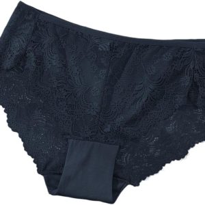 Womens Plus Size Lace Triangle Underwear High Waist Seamless Breathable Comfortable Panties