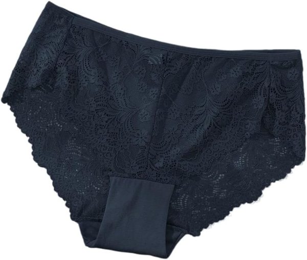 Womens Plus Size Lace Triangle Underwear High Waist Seamless Breathable Comfortable Panties