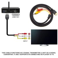 HDMI to RCA Cable, 1080P 5ft/1.5m HDMI Male to 3-RCA Video Audio AV Cable Connector Adapter Transmitter for TV HDTV DVD - Image 5