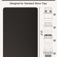 Silicone Stove Top Cover for Electric Stove, Glass Stove Top Cover Protector, Flat Top Range Cover – Double as Dish Drying Mat, Coffee Bar Mat, Kitchen Stove Accessories, 28 x 20 in, Black - Image 4