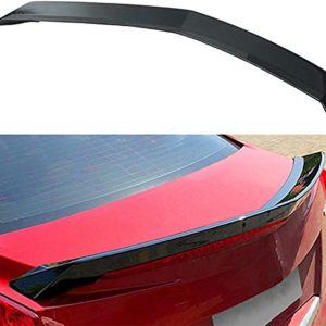 Gloss Black Rear Lip Spoiler Wing V Type Fit for Compatible with Cadillac ATS 2013-2019 Accessories Only Sedan