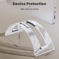 Acrylic Vertical Laptop Stand for Desk,Acrylic Invisible Desktop Notebook Dock,Vertical Laptop Holder Space-Saving Organizer for All MacBook, Surface, Samsung, HP, Dell - Image 5