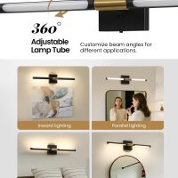 Black Gold Vanity Light Fixtures for Bathroom Over Mirror 24 inch LED Bath Sconces IP44 5CCT Adjustable Morden Picture Lights for Paintings (Built-in Dimmer) - Image 2