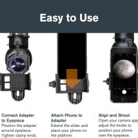 Celestron – Smartphone Adapter and Bluetooth Remote for Telescope, Binoculars & Spotting Scopes – Capture Images & Video Through Your Optics – Simple, Durable, Metal Body - Compact and Travel-friendly - Image 3