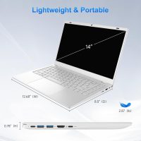 14 Inch Student Business Laptop Computer, 12GB RAM 512GB ROM, N150 Up to 3.6GHz, Backlit Keyboard Windows 11 Pro with FHD IPS Display, WiFi 5, BT5, Type-C, HDMI, USB 3.2 - Image 3