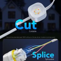 Govee Permanent Outdoor Lights Pro, 200ft with 120 RGBIC LED Lights for Daily and Accent Lighting, 75 Scene Modes for Outdoor Decor, IP67 Waterproof, Works with Alexa, Google Assistant, Matter, White - Image 5