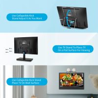 Feihe 14 inch Small Kitchen TV with Digital ATSC Tuner, Built-in TV Stand and Remote Control, HDMI, USB, TF,Hearphone Port for Kitchen/Bedroom/RV/Camping - Image 5