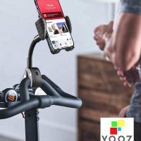 Stroller Buggy Phone Holder, Flexible Phone Mount for Bicycle Pram Scooter Exercise Bike Treadmill, Tube Pole Handlebar Clamp Compatible with iPhone 16 Pro Max, 15 14 13 Mini, All Smartphone - Image 4