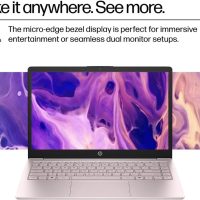 HP 14 Ultrabook • Back to School Limited Edition w/Microsoft 365 • Intel 4-Core CPU • 8GB RAM • 1.6TB Storage (128GB OnBoard w/ 512GB Portable Drive + 1TB OneDrive) • Tranquil Pink • Win 11 - Image 4