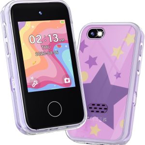 JOYJAM Phone for Kids Age 3-8,Kids Smart Phone for Girls Christmas Birthday Gifts,Toy Phone with Dual Camera Music Player Puzzle Games,Touchscreen Phone Learning Toy for 3 4 5 6 7 8 Year Old Girls