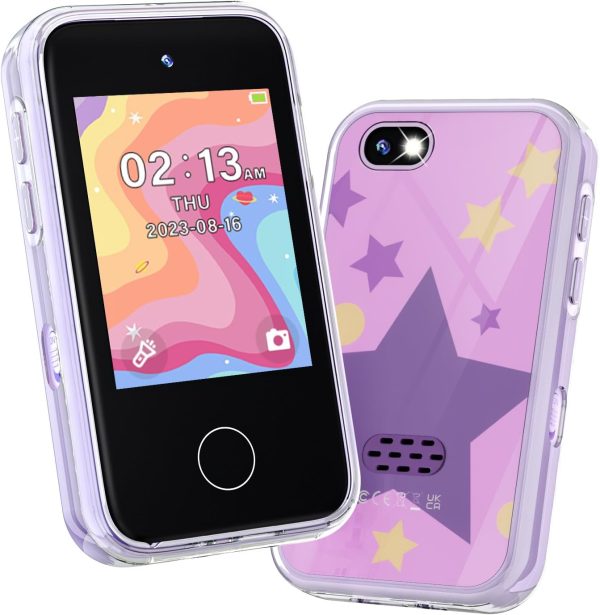 JOYJAM Phone for Kids Age 3-8,Kids Smart Phone for Girls Christmas Birthday Gifts,Toy Phone with Dual Camera Music Player Puzzle Games,Touchscreen Phone Learning Toy for 3 4 5 6 7 8 Year Old Girls