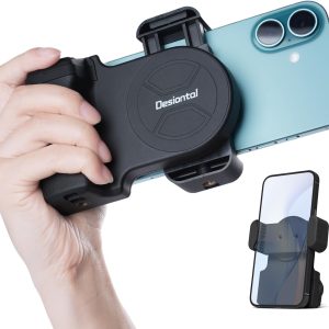 Phone Camera Grip Snap Grip for iPhone 16/15/14/13/12/11 Plus Pro Max with Tripod & Detachable Shutter Remote,Smartphone Selfie Handle for Android Phone Vlog Video Shoot