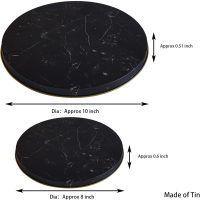 Electric Stove Burner Covers Range Top For Expanding Counter Space Stovetop Decor (Black Marble) - Image 2