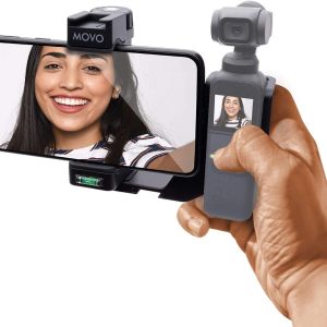 Movo OPR-50 Smartphone Video Rig Compatible with DJI OSMO Pocket 1, 2 - Includes Mount and 2X Shoe Mount for Microphone, Light, and More - Phone Stabilizer for Video Recording