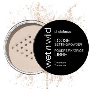 wet n wild Photo Focus Loose Baking Setting Powder, Highlighter Makeup, Fair to Medium & Tan Skin Tones - Translucent