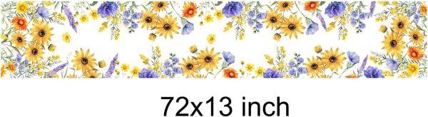 Calendula Flowers Spring Summer Table Runner Seasonal Kitchen Dining Table Decoration for Home Party Holidays