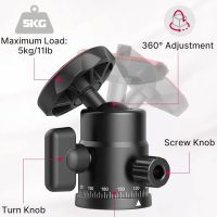 Mini Ball Head, ULANZI H28 Panoramic Tripod Head + Dual Hot Shoe Mount DSLR Camera Mount Adapter Photograph Attachment Accessories for Action Cameras Cam Smartphone Light Microphone Loading 5.5lb - Image 2