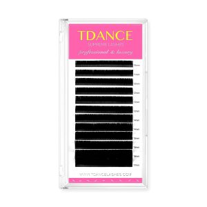 TDANCE Classic Lash Extensions Premium C CC D DD J B L Curl 0.03-0.18mm Thickness Semi Permanent Volume Eyelash Extensions Professional Salon Use Mixed 10-17mm Length In One Tray (D-0.05,10-17mm)