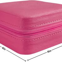Travel Jewelry Case, Small Jewelry Box Jewelry Travel Organizer, Travel Jewelry Box Mini Jewelry Travel Case(Red) - Image 4