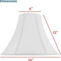 Aspen Creative 30031A Transitional Bell Shaped Spider Construction Lamp Shade in Ivory, 16" wide (6" x 16" x 12") - Image 3