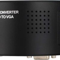PC Laptop Composite Video TV RCA Composite S-Video AV in to PC VGA LCD Out Converter Adapter Switch Box Black - Image 2