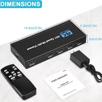Tendak HDMI Multiviewer Switch 4x1, HDMI Quad Multi-Viewer with Seamless Switch, Split Screen,5 Display Modes,with IR Remote/Software/Push Button Selector for TV Security Camera, Gaming Consoles - Image 7