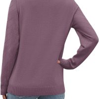 WIHOLL Sweaters for Women V Neck Casual Knit Long Sleeve Tops Lightweight Pullover Clothes Fall Fashion Outfits 2025 - Image 5