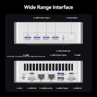 GEEKOM XT1 Mega Mini PC,With 14th Intel Ultra U9-185H (Max 5.1GHz), 32GB DDR5 1TB M.2 NVMe SSD, Mini Desktop Computers Windows 11 Pro, 3 Years Warranty/WiFi 7/BT 5.4/Dual 2.5G LAN/USB4.0/8K,for Office - Image 5
