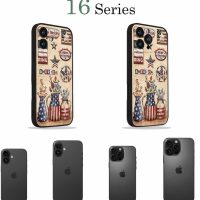 for iPhone 14 Pro Max Case 4th of July Star and Stripe Flower Phone Case Full Cover Soft Anti-Scratch Shockproof Protective Phone Case Slim Thin Cover,Retro Farm Vase Wooden Plank Case,6.7 Inch - Image 2