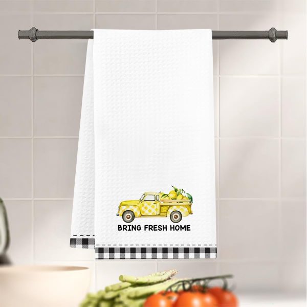Kitchen Towels Decorative, Quick Dry Cloth Dish Tea Towels Reusable Bar Hand Dishcloths Decor for Bathroom Kitchen Home Supplies-Bring Fresh Home