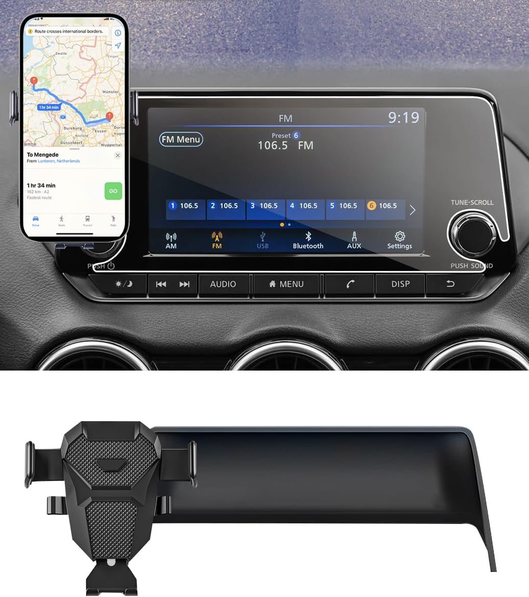 Car Phone Holder Accessories for Nissan Altima SR SV 2019-2024 2025/Sentra SR SV 2020-2024 2025/Rogue S SV 2021-2024 2025 Dash Mount Cell Phone Holder for Most Smartphones(for 8inch Screen)
