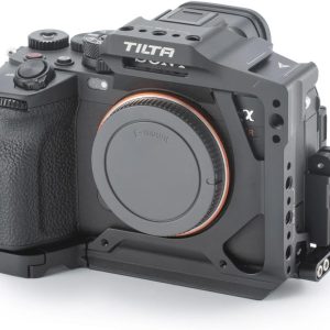 Tilta Half Camera Cage Compatible with Sony a7R V, with Mount Accessories via Cold Shoe and 1/4"-20 Threads with Locating Pins | TA-T46-HCC (Black)