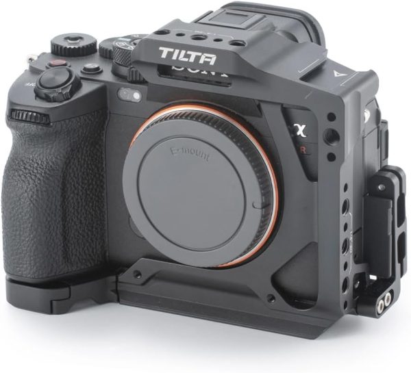 Tilta Half Camera Cage Compatible with Sony a7R V, with Mount Accessories via Cold Shoe and 1/4"-20 Threads with Locating Pins | TA-T46-HCC (Black)