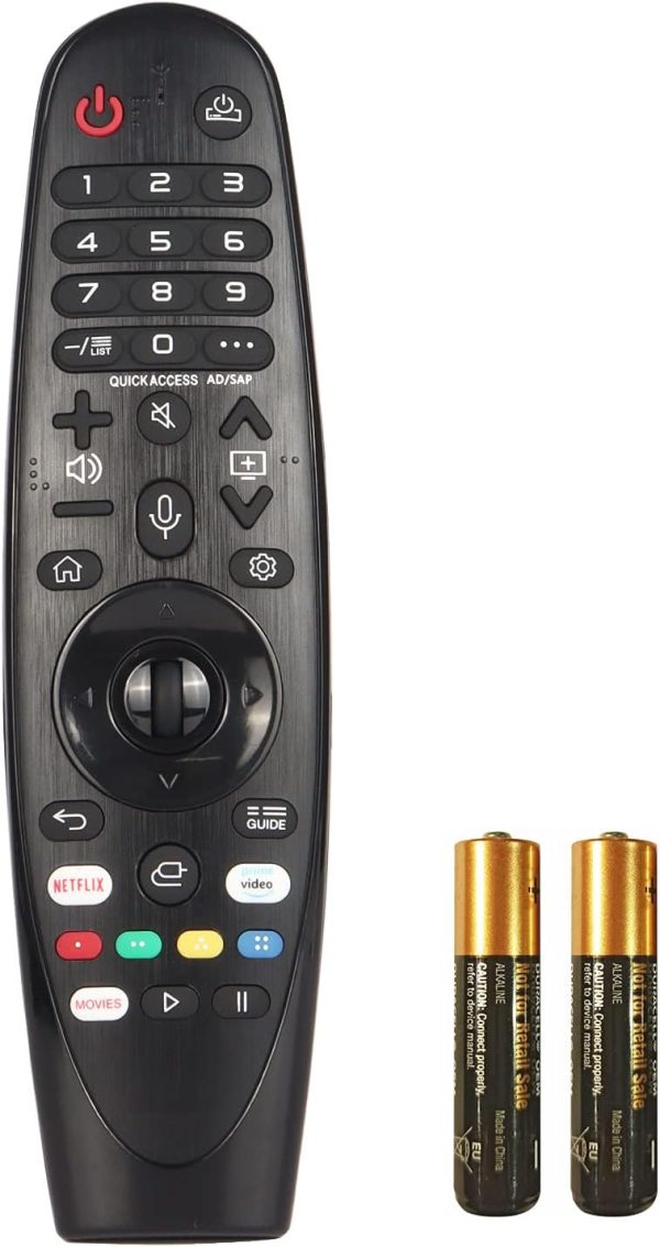 New IR AKB75855501 MR20GA Replaced Remote Control for 2020 LG Smart TV OLED, Nano Cell and 4K UHD Models with Netflix and Prime Video Hot Keys [NO Voice Magic Pointer Function]