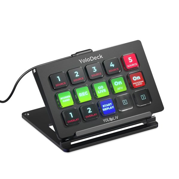 YoloLiv YoloDeck, Studio Controller Keyboard, 15 Customizable LCD Keys, Trigger Actions on YoloBox Extreme/YoloBox Ultra/YoloBox Pro