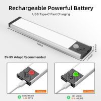 Under Cabinet Lighting, Equipped with Motion Sensor, Rechargeable Battery Operated，3-Level Adjustable Brightness, 3 Pack Magnetic Under Counter Lights for Kitchen, Closet, Pantry, 7.8" - Image 3